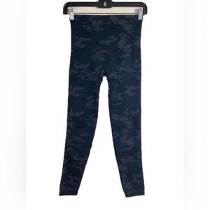 Spanx Camo Crop Leggings Medium Teal Shapewear Athleisure